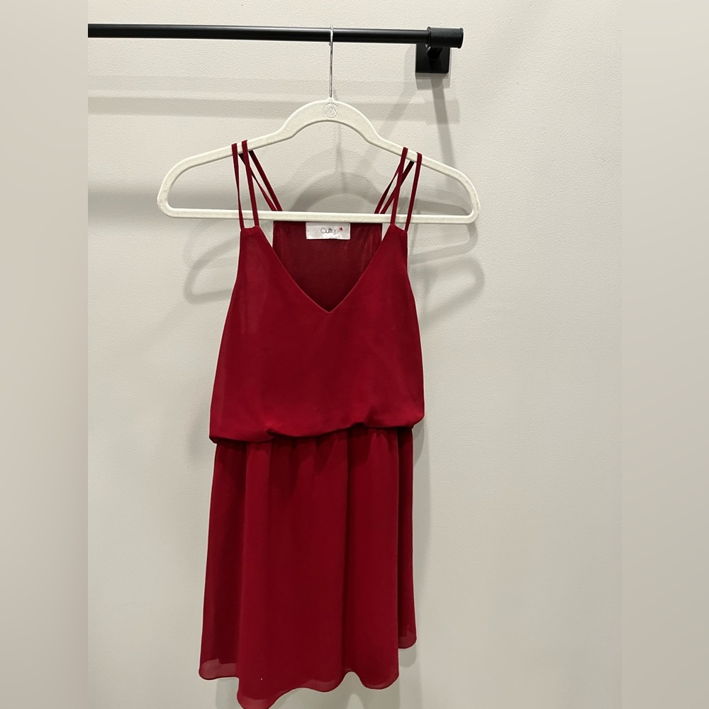 Red cocktail dress